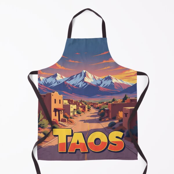 Item preview, Taos, New Mexico, USA: Vintage-Style Painterly Travel Poster designed and sold by LSVart.