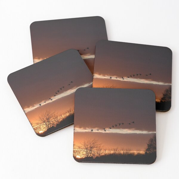 Item preview, Flock of Geese in Sunset Sky designed and sold by SEEphotos7171.
