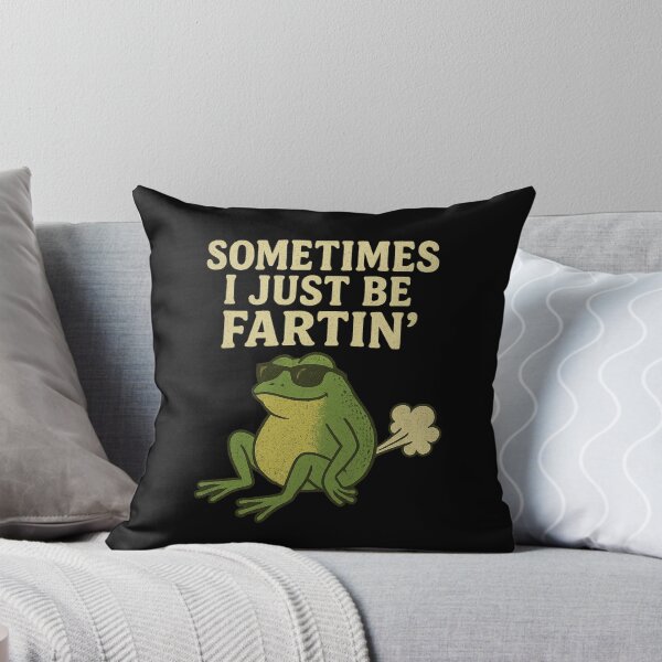 Item preview, Sometimes I Just Be Farting Funny Farting Frog Meme designed and sold by Pun&Done.