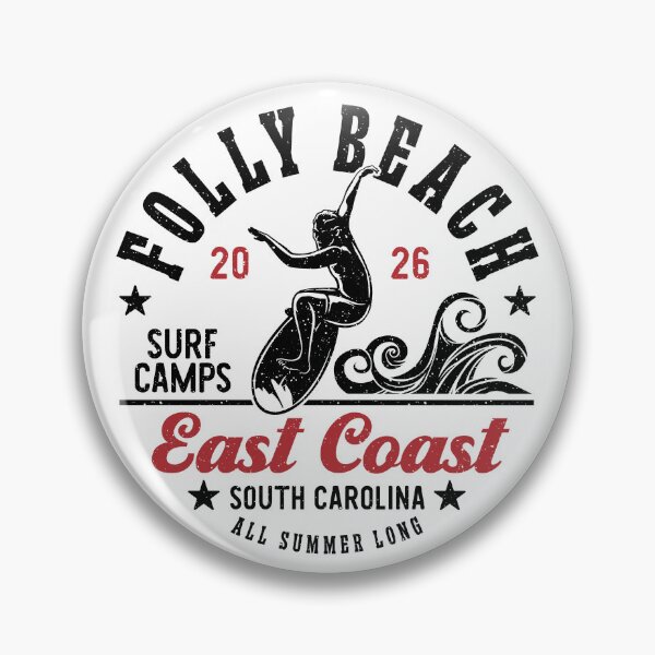 Item preview, Folly Beach Surf Camp Surfing East Coast South Carolina designed and sold by eclecTEEq.
