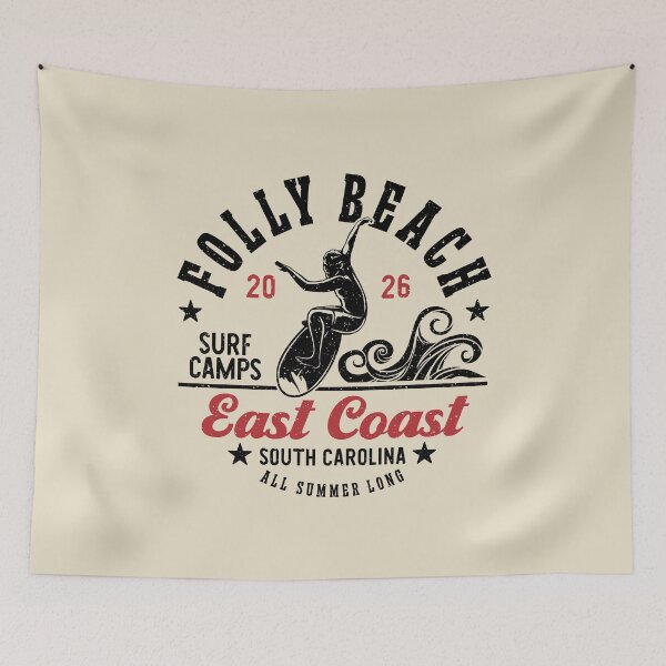 Item preview, Folly Beach Surf Camp Surfing East Coast South Carolina designed and sold by eclecTEEq.
