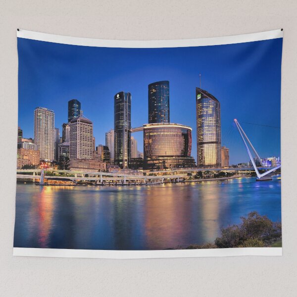 Item preview, Brisbane Cityscape at Dusk designed and sold by pcole123.