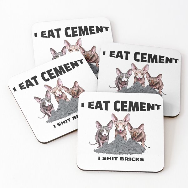 Item preview, Sphynx Cats Funny I Eat Cement Sphynx Parody Humor designed and sold by Sphynx Cat Art.