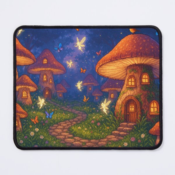 Item preview, Mushroom Fairy Land Pixel Art designed and sold by Vibrantpixel47.