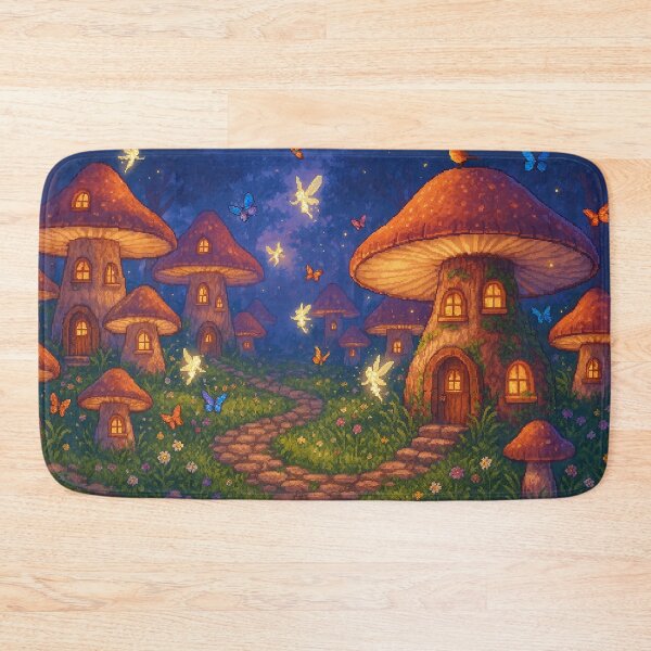 Item preview, Mushroom Fairy Land Pixel Art designed and sold by Vibrantpixel47.