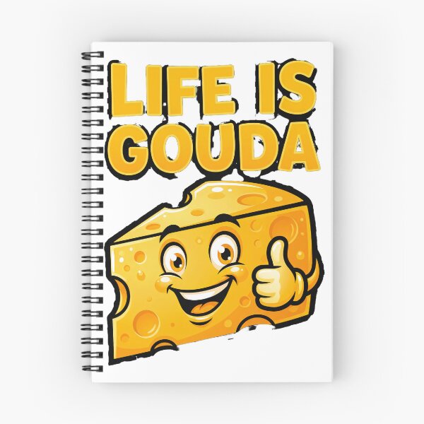Item preview, Life Is Gouda Happy Funny Cheese Pun designed and sold by Quillway.