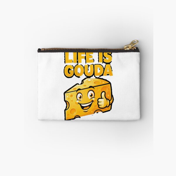 Item preview, Life Is Gouda Happy Funny Cheese Pun designed and sold by Quillway.