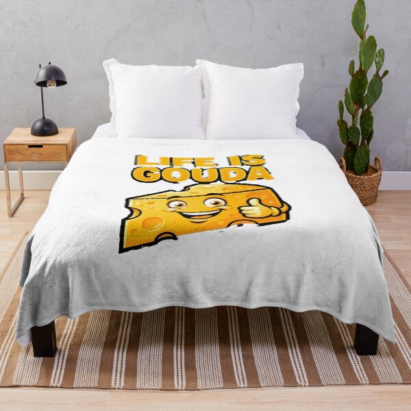 Item preview, Life Is Gouda Happy Funny Cheese Pun designed and sold by Quillway.