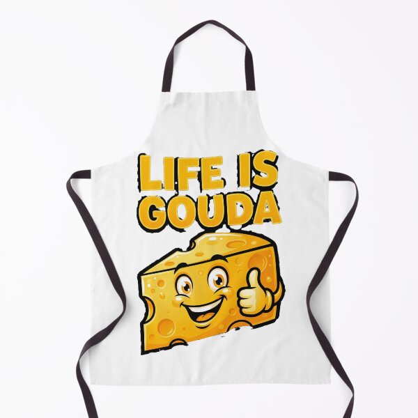 Item preview, Life Is Gouda Happy Funny Cheese Pun designed and sold by Quillway.