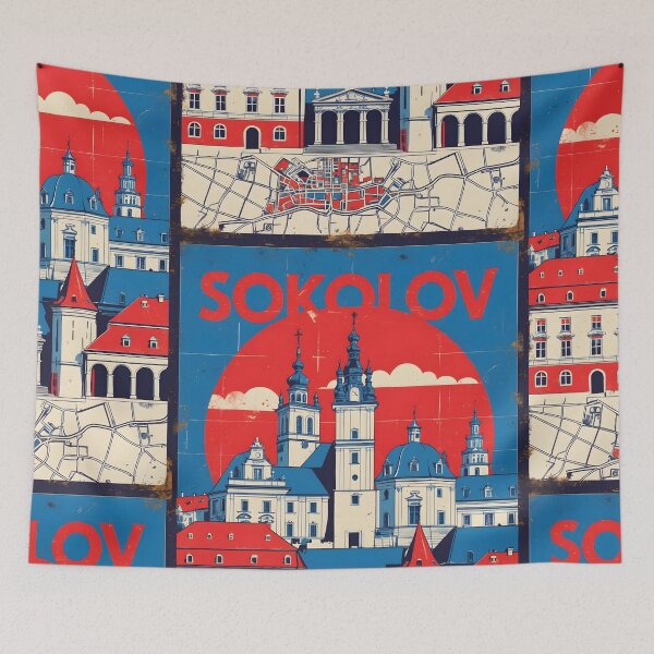 Item preview, Sokolov Cezch Republic 1950s Retro Poster Tourism designed and sold by TravelersGems.