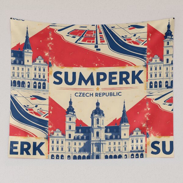 Item preview, Sumperk Cezch Republic 1950s Retro Poster Tourism designed and sold by TravelersGems.