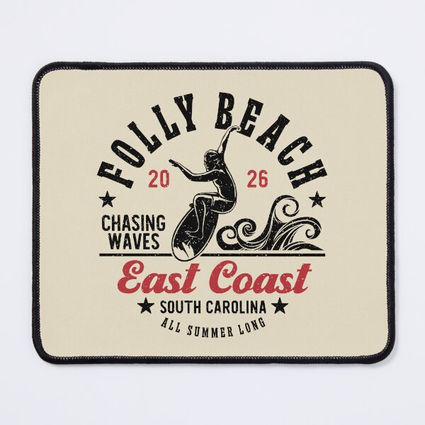 Item preview, Surfing Folly Beach Chasing Waves Surf East Coast South Carolina designed and sold by eclecTEEq.