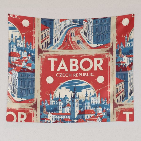 Item preview, Tabor Cezch Republic 1950s Retro Poster Tourism designed and sold by TravelersGems.