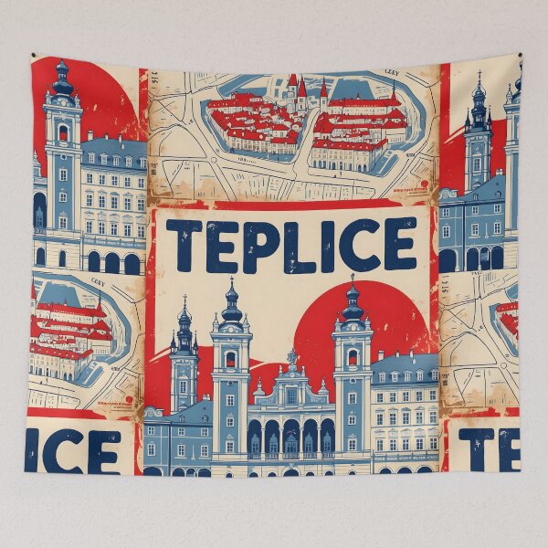 Item preview, Teplice Cezch Republic 1950s Retro Poster Tourism designed and sold by TravelersGems.