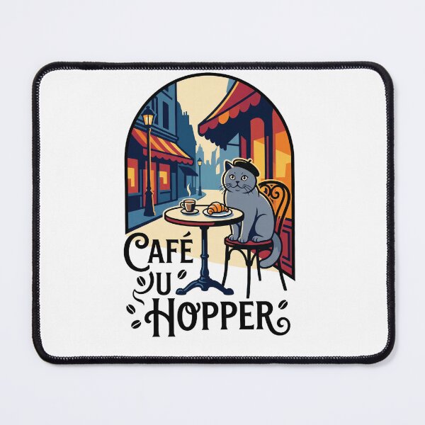 Item preview, Café Hopper Paris Coffee Travel Cat designed and sold by Quillway.