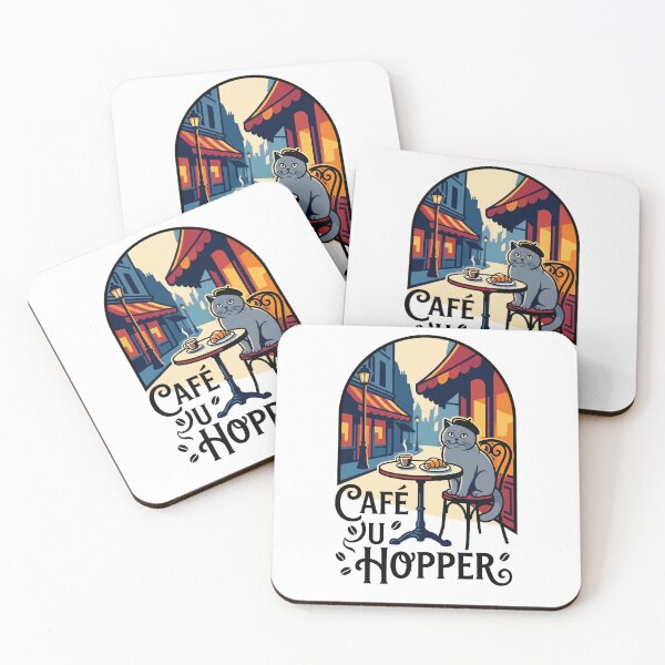 Item preview, Café Hopper Paris Coffee Travel Cat designed and sold by Quillway.
