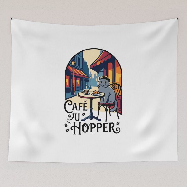 Item preview, Café Hopper Paris Coffee Travel Cat designed and sold by Quillway.