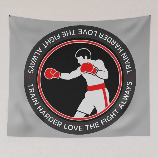 Item preview, Boxing - Train Harder Love the Fight Boxing Motivation Box Logo designed and sold by KiwiRider.