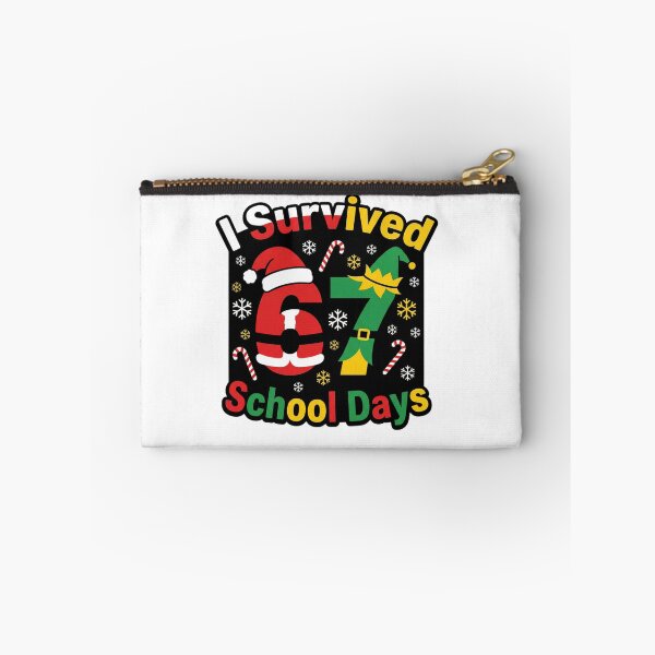 Item preview, 67 Days Smarter - Festive Santa and Elf School Milestone designed and sold by w66aboo.