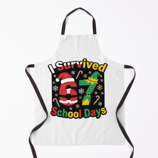 Item preview, 67 Days Smarter - Festive Santa and Elf School Milestone designed and sold by w66aboo.