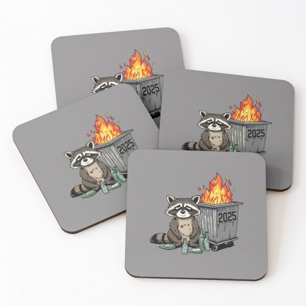 Item preview, Drunk Raccoon Dumpster Fire designed and sold by LewpyG.