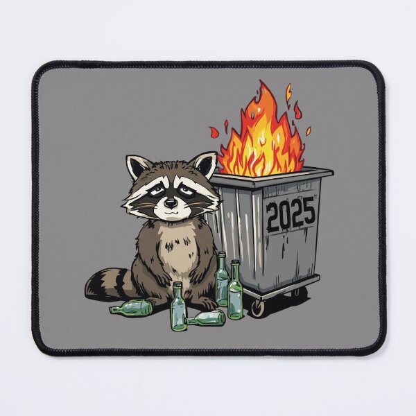 Item preview, Drunk Raccoon Dumpster Fire designed and sold by LewpyG.