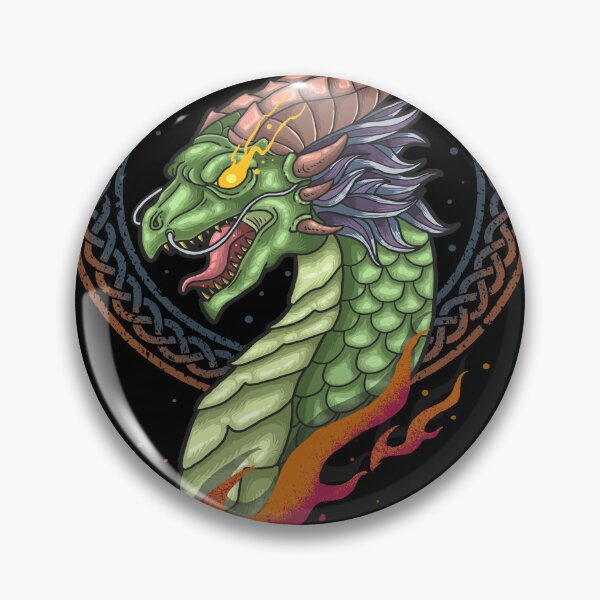 Item preview, Nordic Dragon Viking Art - Celtic Knotwork Dragon Design - Norse Mythology Symbol designed and sold by leen12 Art Designs Prints.