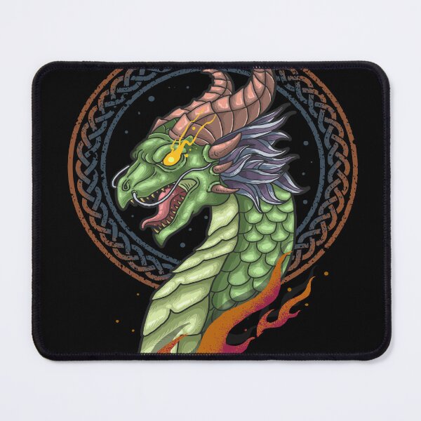 Item preview, Nordic Dragon Viking Art - Celtic Knotwork Dragon Design - Norse Mythology Symbol designed and sold by leen12 Art Designs Prints.