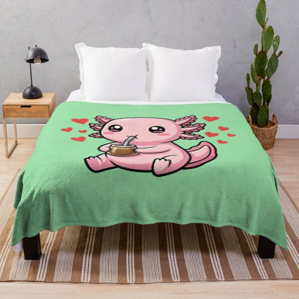 Item preview, Cute Kawaii Axolotl Drinking Yerba Mate designed and sold by flamini.