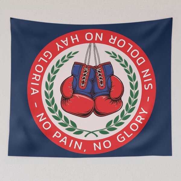 Item preview, Box - No Pain No Glory Boxing Motivation Gloves Logo designed and sold by KiwiRider.