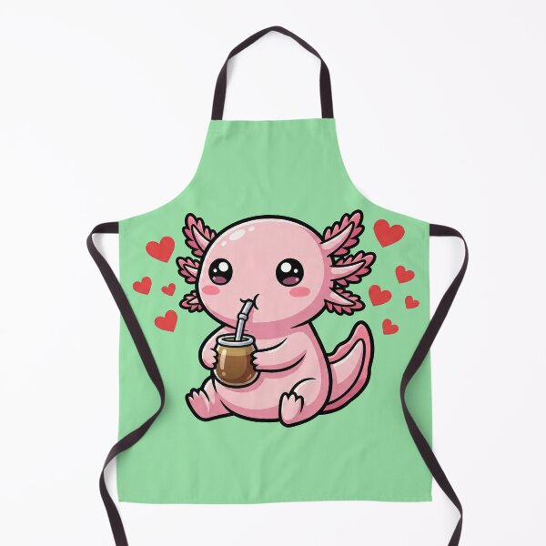 Item preview, Cute Kawaii Axolotl Drinking Yerba Mate designed and sold by flamini.