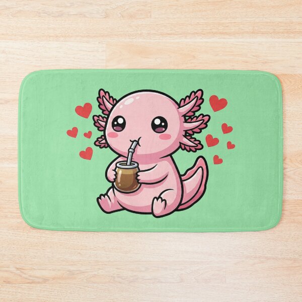 Item preview, Cute Kawaii Axolotl Drinking Yerba Mate designed and sold by flamini.