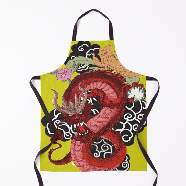 Item preview, Red Dragon Flowers Chinese Art - Traditional Asian Dragon Design - Japanese Style designed and sold by leen12 Art Designs Prints.