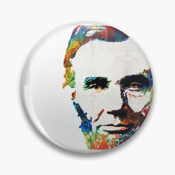 Item preview, Abraham Lincoln Art Colorful Abe On White designed and sold by Sharon Cummings Art.