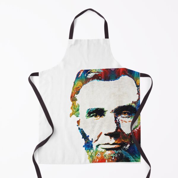Artikelvorschau, Abraham Lincoln – farbenfrohe Illustration auf weißem Hintergrund entworfen und verkauft von Sharon Cummings Art.