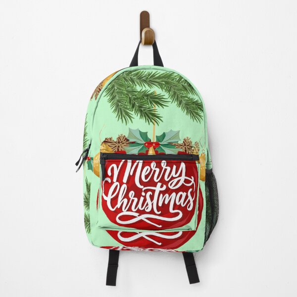 Item preview, Merry Christmas against a backdrop of a bouquet of shrubs, spruce, leaves, and decorative baubles designed and sold by JaroDesign2023.