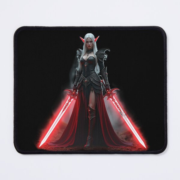 Item preview, The Crimson Duelist | Dark Elf Assassin with Glowing Blades designed and sold by Elderlight Studio - L. Vlashev.