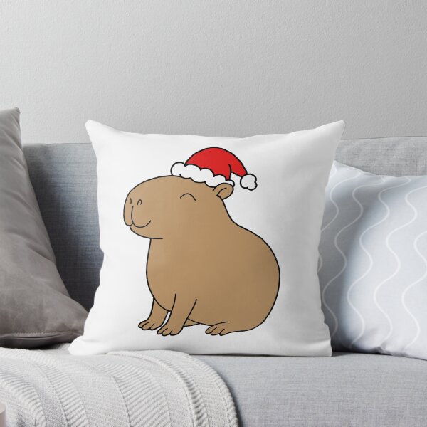 Item preview, Smiling Santabara Capybara in Santa Hat designed and sold by EmeraldeaArt.