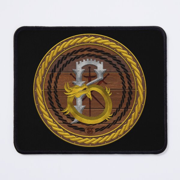 Item preview, Letter B of the Dragonfont Initial Capital Monogram on Shield Frame Gold 1 designed and sold by Swabcraft.