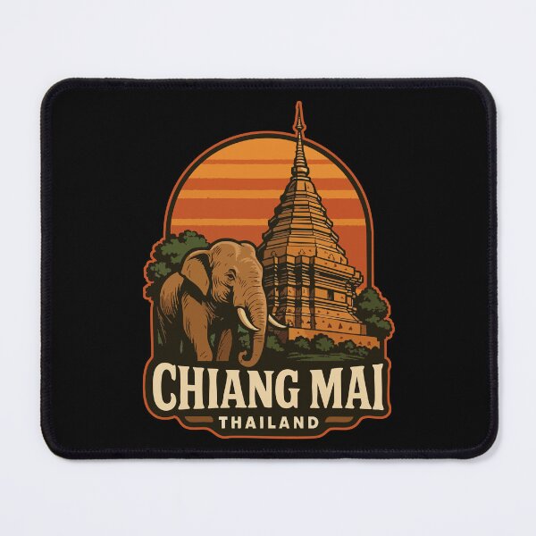 Item preview, Chiang Mai Thailand Retro Vintage Travel designed and sold by TomFrontierArt.