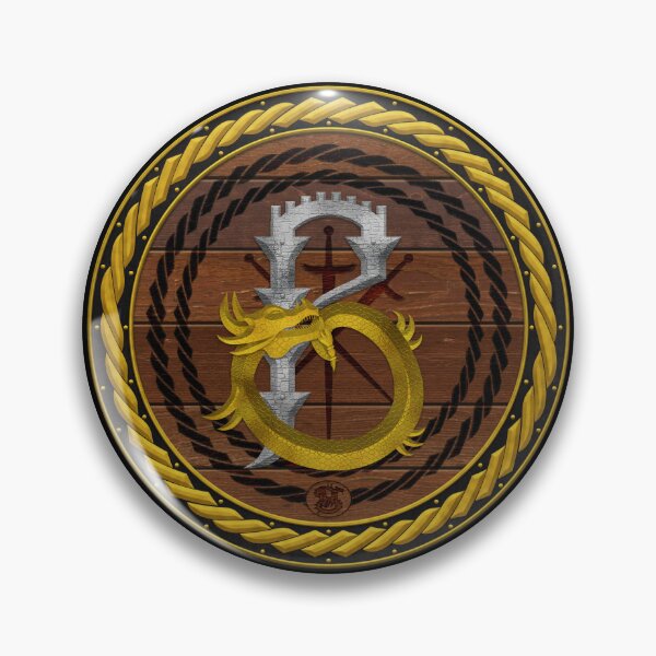 Item preview, Letter B of the Dragonfont Initial Capital Monogram on Shield Frame Gold 2 designed and sold by Swabcraft.