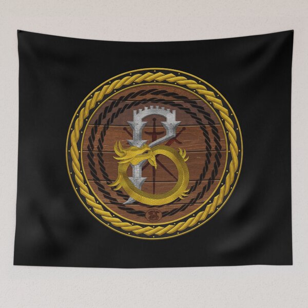 Item preview, Letter B of the Dragonfont Initial Capital Monogram on Shield Frame Gold 2 designed and sold by Swabcraft.