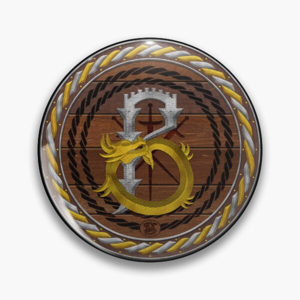 Item preview, Letter B of the Dragonfont Initial Capital  Monogram on Shield Frame Gold and Silver 1 designed and sold by Swabcraft.