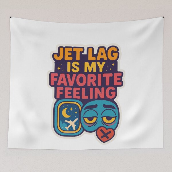 Item preview, Jetlag Is My Favorite Feeling Adventure Vintage Travel designed and sold by Retro-Anime9.