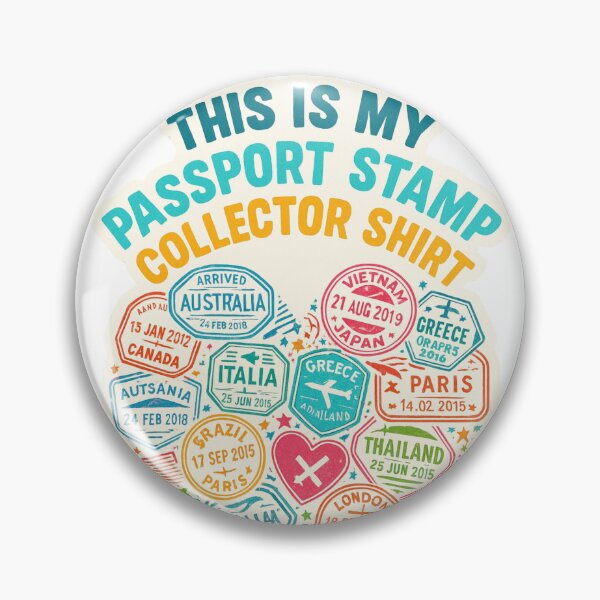 Item preview, This Is My Passport Stamp Collector Shirt Adventure Vintage Travel designed and sold by Retro-Anime9.