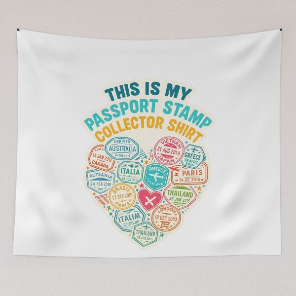 Item preview, This Is My Passport Stamp Collector Shirt Adventure Vintage Travel designed and sold by Retro-Anime9.