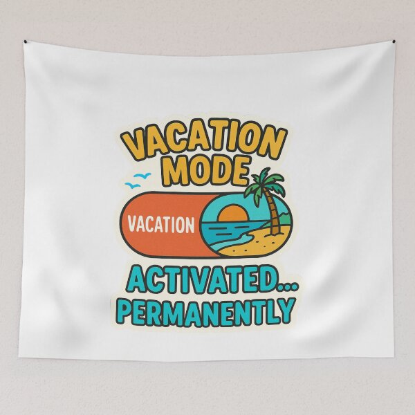 Item preview, Vacation Mode Activated… Permanently Adventure Vintage Travel designed and sold by Retro-Anime9.