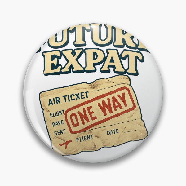 Item preview, Future Expat One Way Ticket Adventure Vintage Travel designed and sold by Retro-Anime9.
