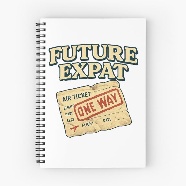 Item preview, Future Expat One Way Ticket Adventure Vintage Travel designed and sold by Retro-Anime9.