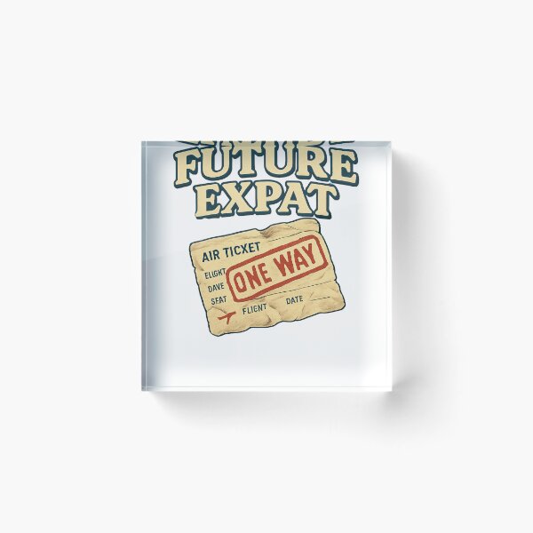 Item preview, Future Expat One Way Ticket Adventure Vintage Travel designed and sold by Retro-Anime9.